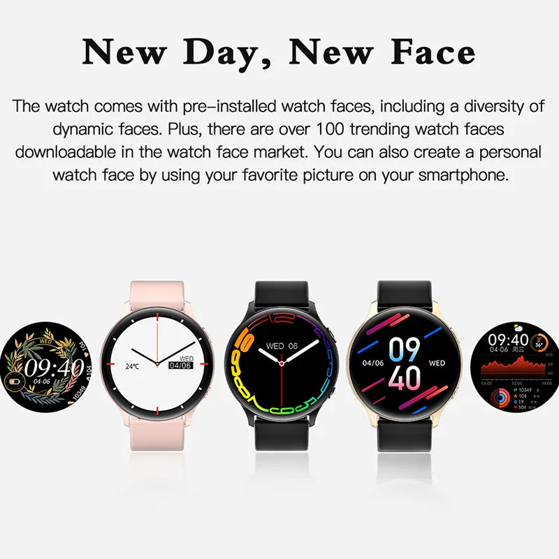 2023 New Bluetooth Call Smart Watch Women Men 1.32 " AMOLED 360*360 HD Pixel Display Smartwatch Ladies Woman Fro Xiaomi Huawei