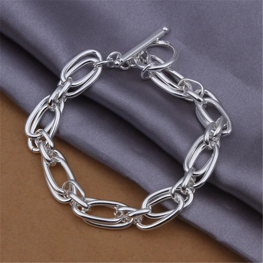 Wholesale for Men Women Chain 925 Sterling Silver Bracelets Noble Wedding Gift Party Fashion Jewelry Christmas Gifts