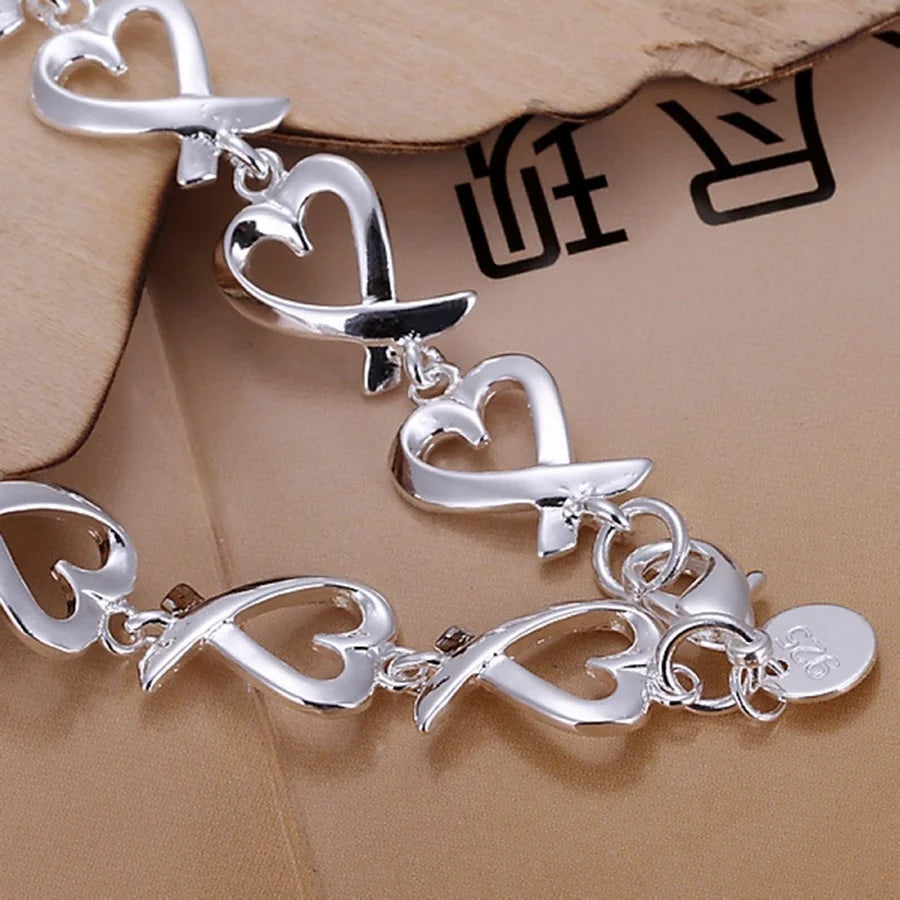 925 Sterling Silver Bracelets for Women Wedding Lady Cute Noble Pretty Jewelry Fashion Nice Chain Free Shipping Hot Gifts