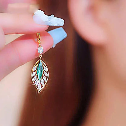 Leaf Earrings, Elegant and High-end 2023 European and American Fashion New Women and Jewelry, Banquet Party Gifts for Couples