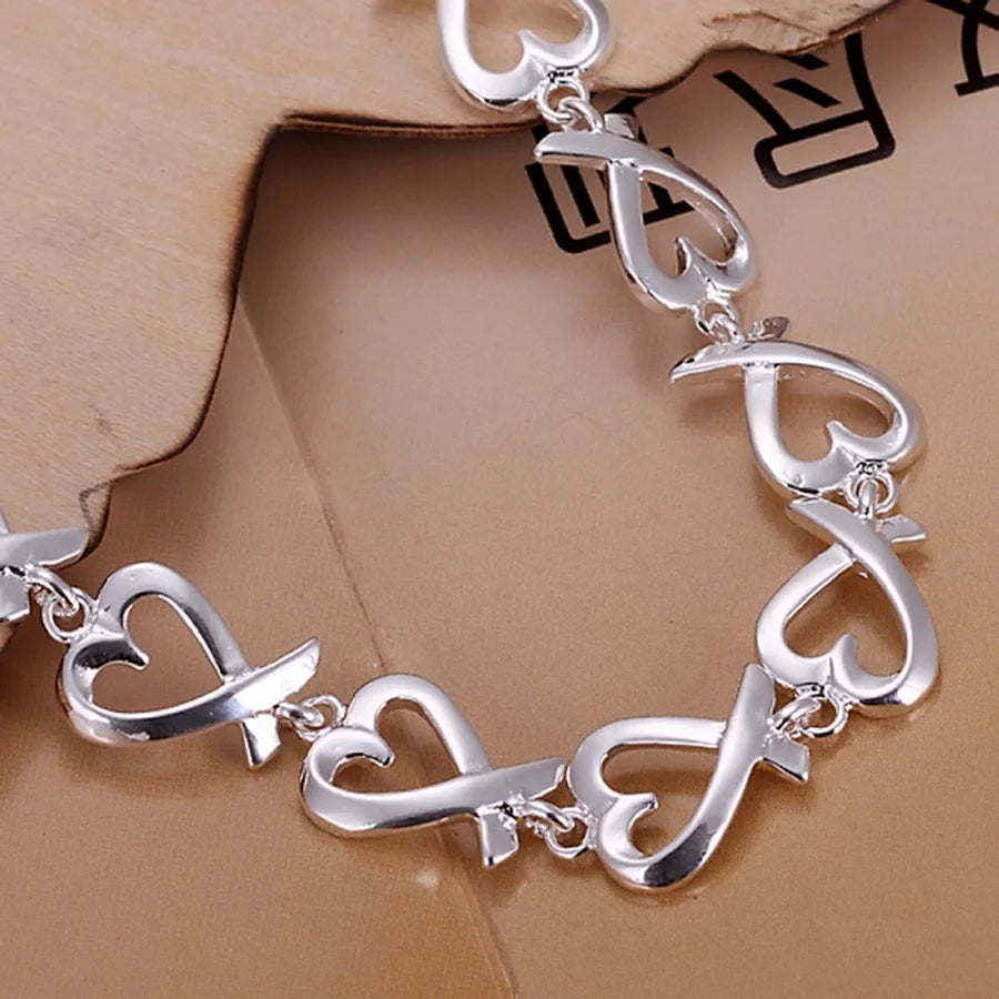 925 Sterling Silver Bracelets for Women Wedding Lady Cute Noble Pretty Jewelry Fashion Nice Chain Free Shipping Hot Gifts