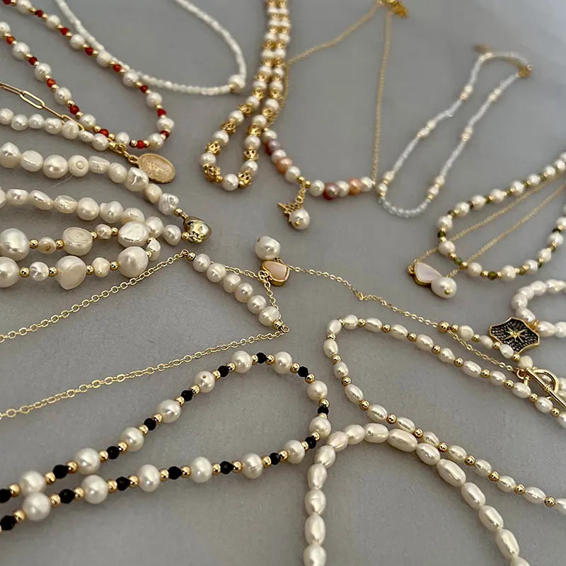 Multiple Styles Natural Freshwater Pearl Baroque Necklace