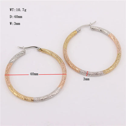 40mm 10.7g simple style Lightweight and comfortable stainless steel hot sale Wholesale and retail athleisure earrings LH1079