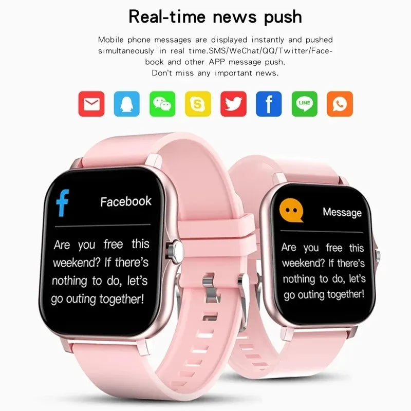 2023 New Smart Watch Women Fashion Bluetooth Call Watch Fitness Tracker Waterproof Sports Ladies Men Smartwatch For Android IOS