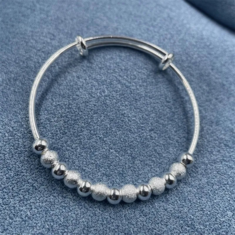 Charm 925 Sterling Silver Luxury Bead Bracelet Bracelet Cute Feminine Fashion Party Wedding Jewelry With Adjustable Size