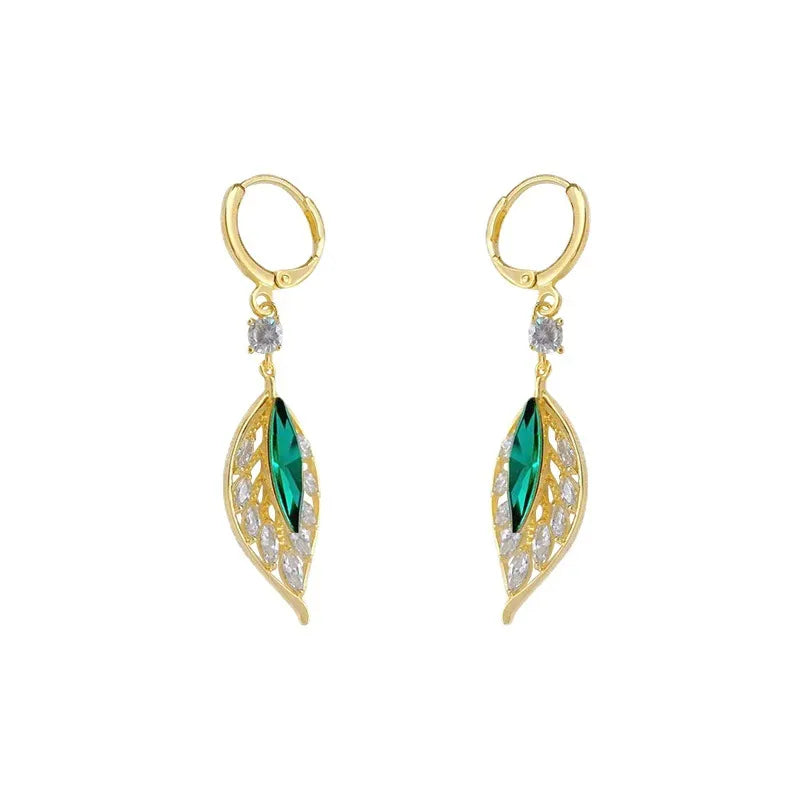 Leaf Earrings, Elegant and High-end 2023 European and American Fashion New Women and Jewelry, Banquet Party Gifts for Couples